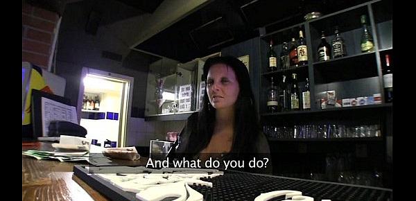  PublicAgent Sexy barmaid closes for sex